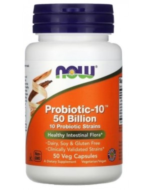 PROBIOTIC-10 50 BILLION 50 VCAPS Now foods