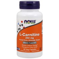 L Carnitine Carnitina 250mg 60 vegcaps NOW Foods